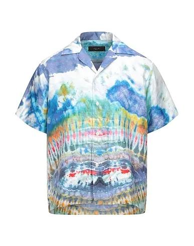 Azure Satin Patterned shirt