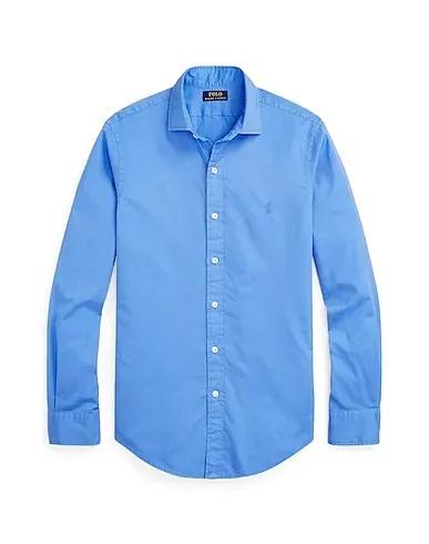 Azure Solid color shirt SLIM FIT GARMENT-DYED TWILL SHIRT
