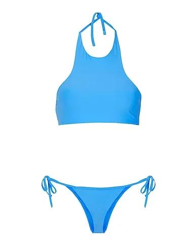 Azure Synthetic fabric Bikini RECYCLED HALTER TOP BIKINI
