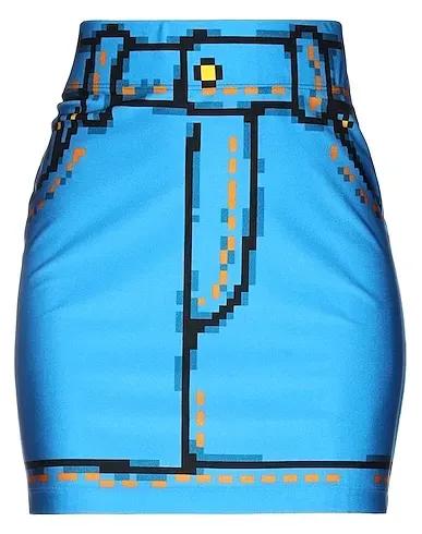 Azure Synthetic fabric Mini skirt