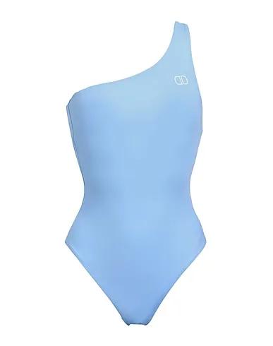 Azure Synthetic fabric One-piece swimsuits