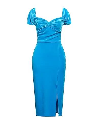 Azure Velvet Midi dress