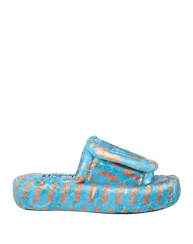 Azure Velvet Sandals