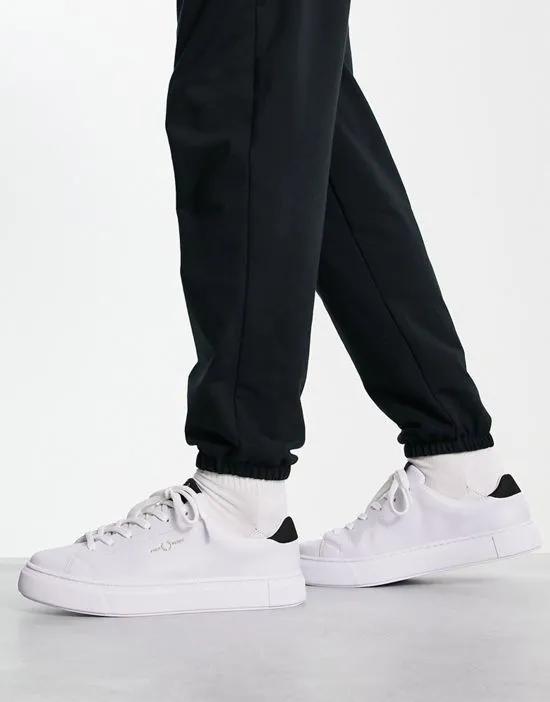 B71 tumbled leather sneakers in white