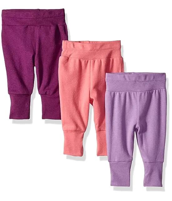 Baby Flexy 3 Pack Adjustable Fit Knit Jogger Pants