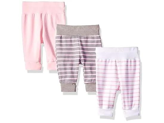 Baby Flexy 3 Pack Adjustable Fit Knit Jogger Pants