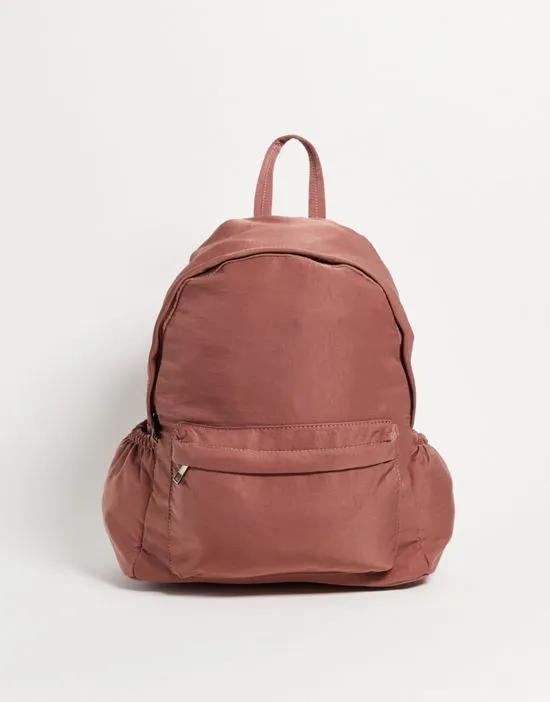 backpack with laptop compartment in mauve