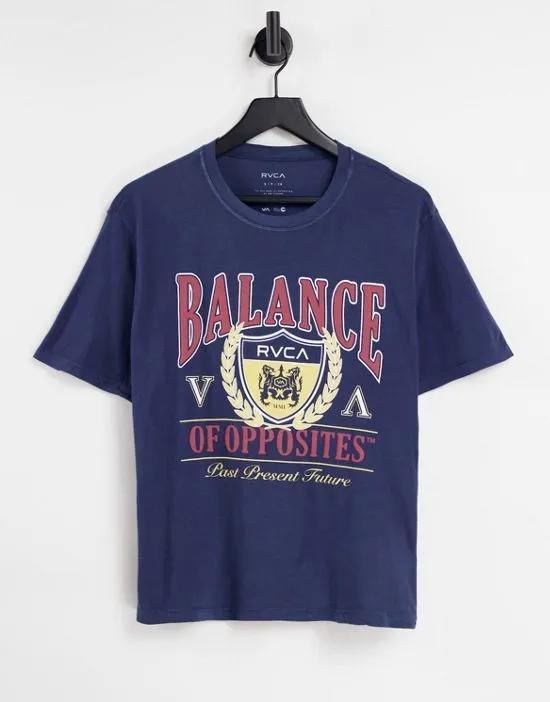 Balance oversized T-shirt in blue