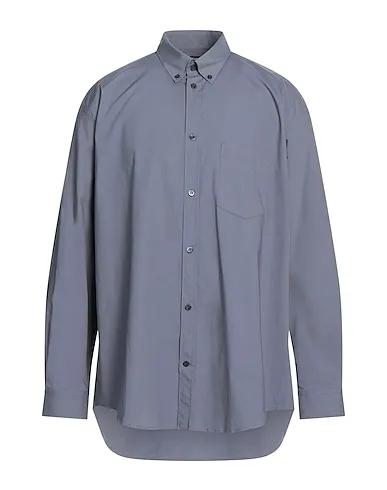 BALENCIAGA | Grey Men‘s Solid Color Shirt