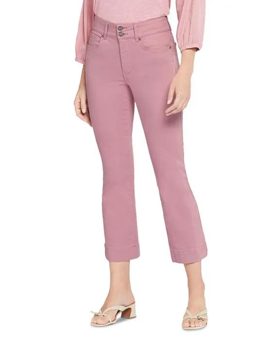 Barbara High Rise Ankle Bootcut Jeans in Vintage Pink