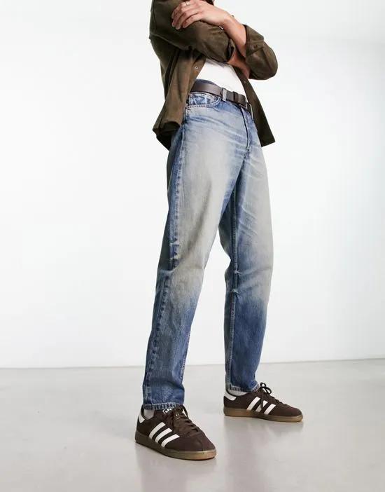 Barrel relaxed tapered jeans in Venice blue