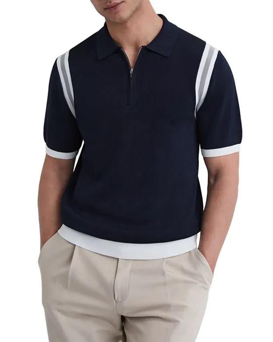 Barter Quarter Zip Short Sleeve Polo Shirt