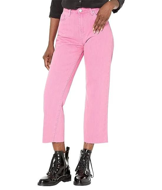 Baxter High-Rise Straight Leg Jeans in Watermelon Juice