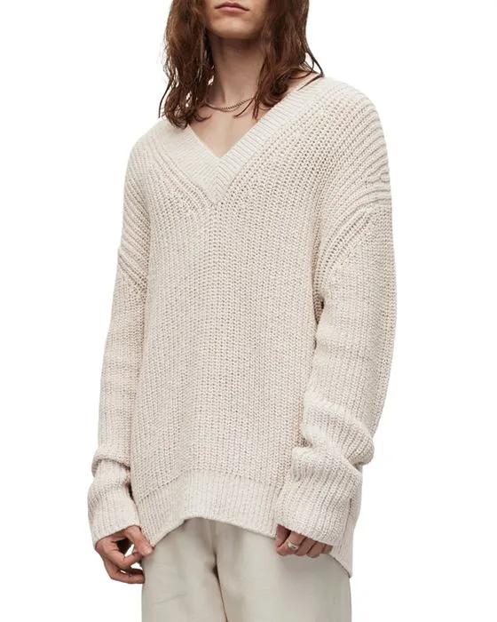 Bayler V Neck Organic Cotton Sweater