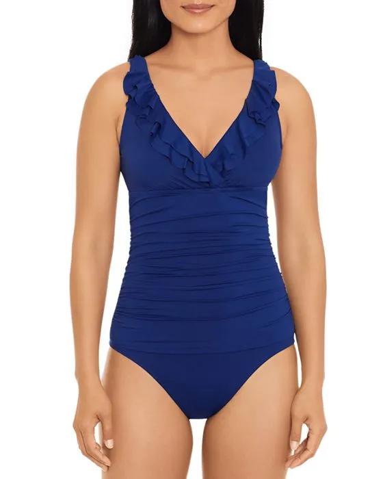 Beach Club Ruffled One Piece Swimsuit