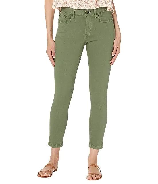 BeanFlex High-Waist Ankle Jeans Colored in Deep Olive