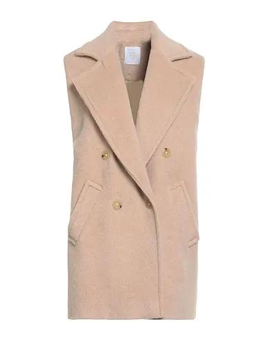 Beige Baize Double breasted pea coat