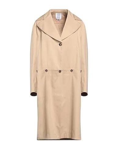 Beige Cotton twill Full-length jacket