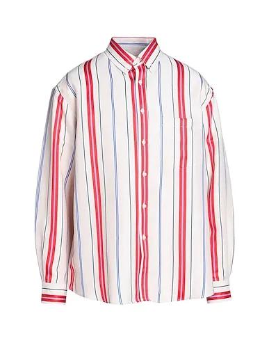 Beige Cotton twill Striped shirt STRIPES SHIRT

