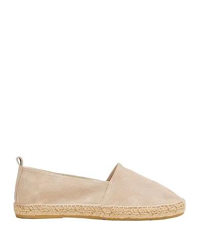 Beige Espadrilles SUEDE LEATHER ROUND TOE ESPADRILLES
