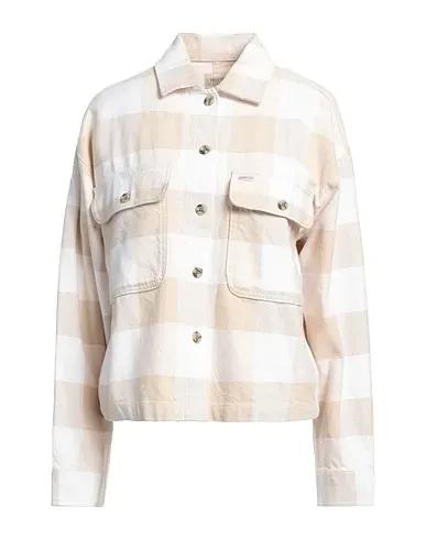 Beige Flannel Checked shirt