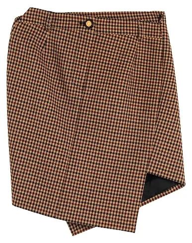 Beige Flannel Mini skirt