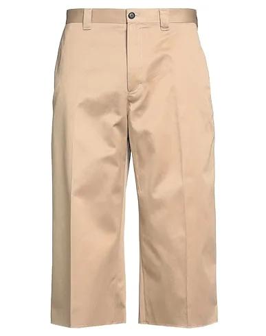 Beige Gabardine Cropped pants & culottes