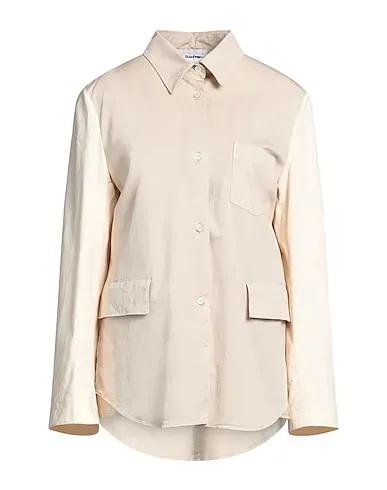 Beige Gabardine Patterned shirts & blouses
