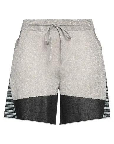 Beige Jacquard Shorts & Bermuda