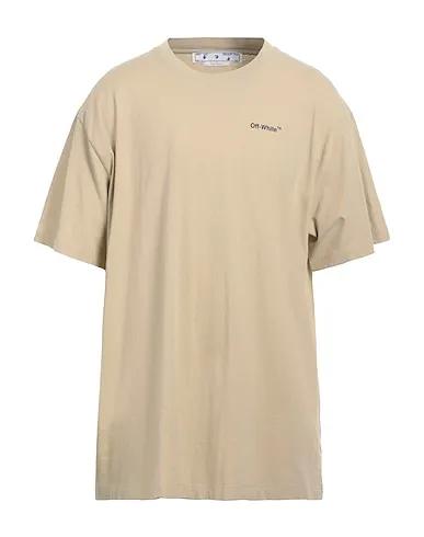 Beige Jersey Oversize-T-Shirt