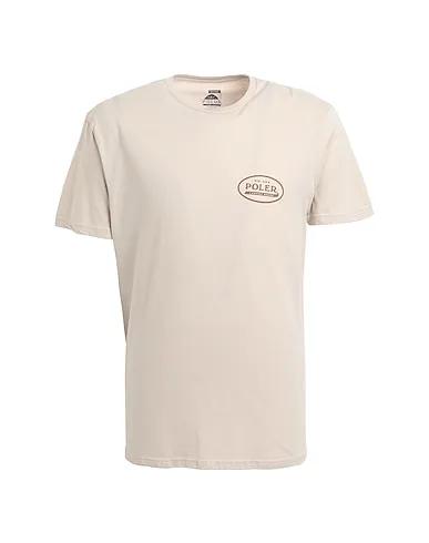 Beige Jersey T-shirt Poler Brand Brand T-Shirt
