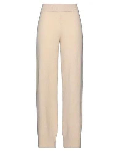 Beige Knitted Casual pants