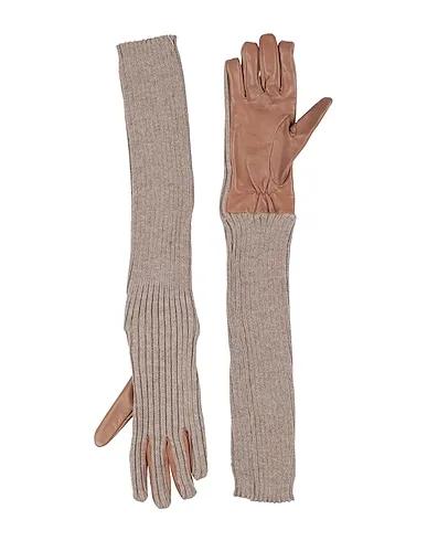 Beige Knitted Gloves