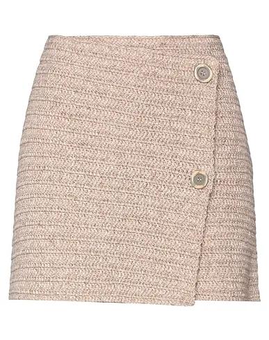 Beige Knitted Mini skirt