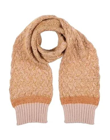 Beige Knitted Scarves and foulards