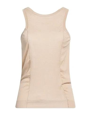 Beige Knitted Tank top