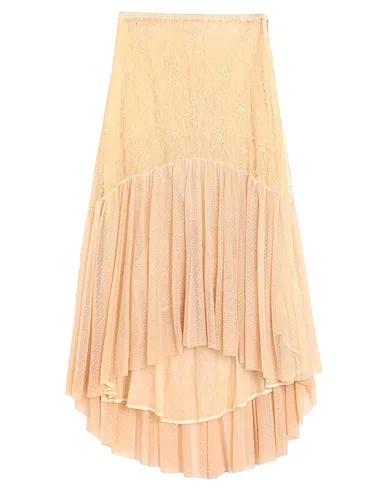 Beige Lace Maxi Skirts