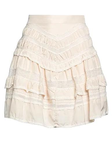 Beige Lace Mini skirt