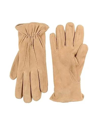 Beige Leather Gloves