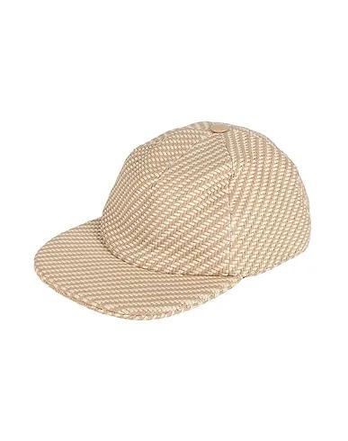 Beige Leather Hat