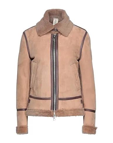 Beige Leather Jacket