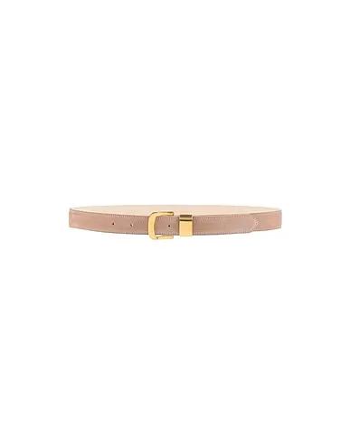 Beige Leather Regular belt