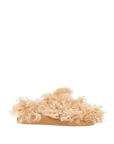 Beige Leather Sandals