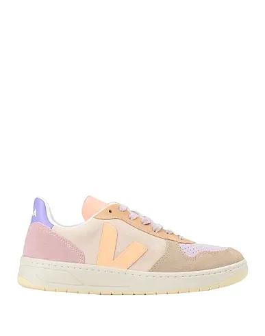 Beige Leather Sneakers V-10 