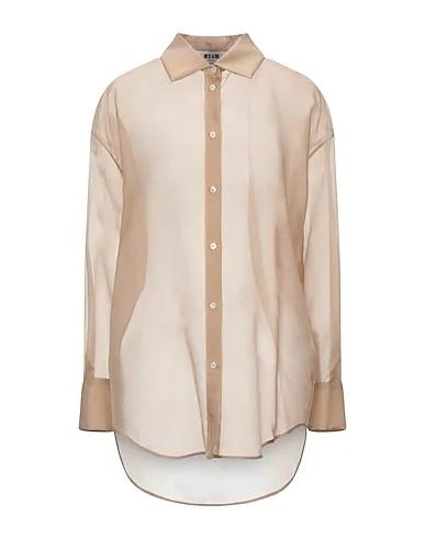 Beige Organza Silk shirts & blouses