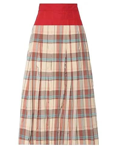 Beige Plain weave Midi skirt