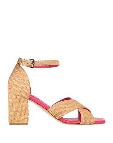 Beige Plain weave Sandals
