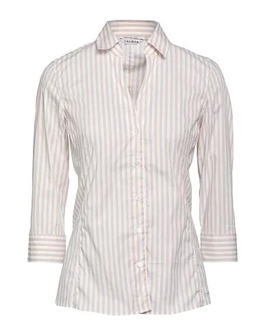 Beige Poplin Striped shirt