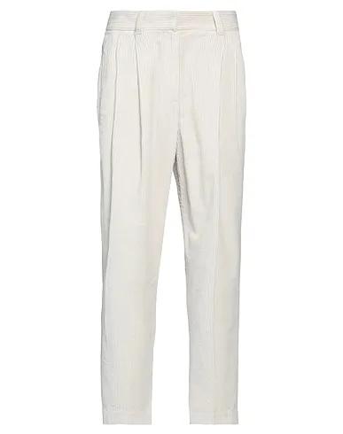 Beige Velvet Casual pants