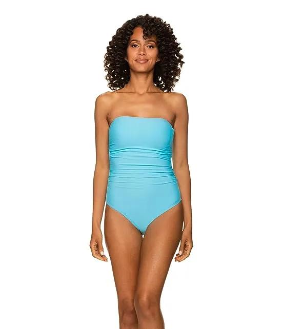 Belted Bandeau One-Piece